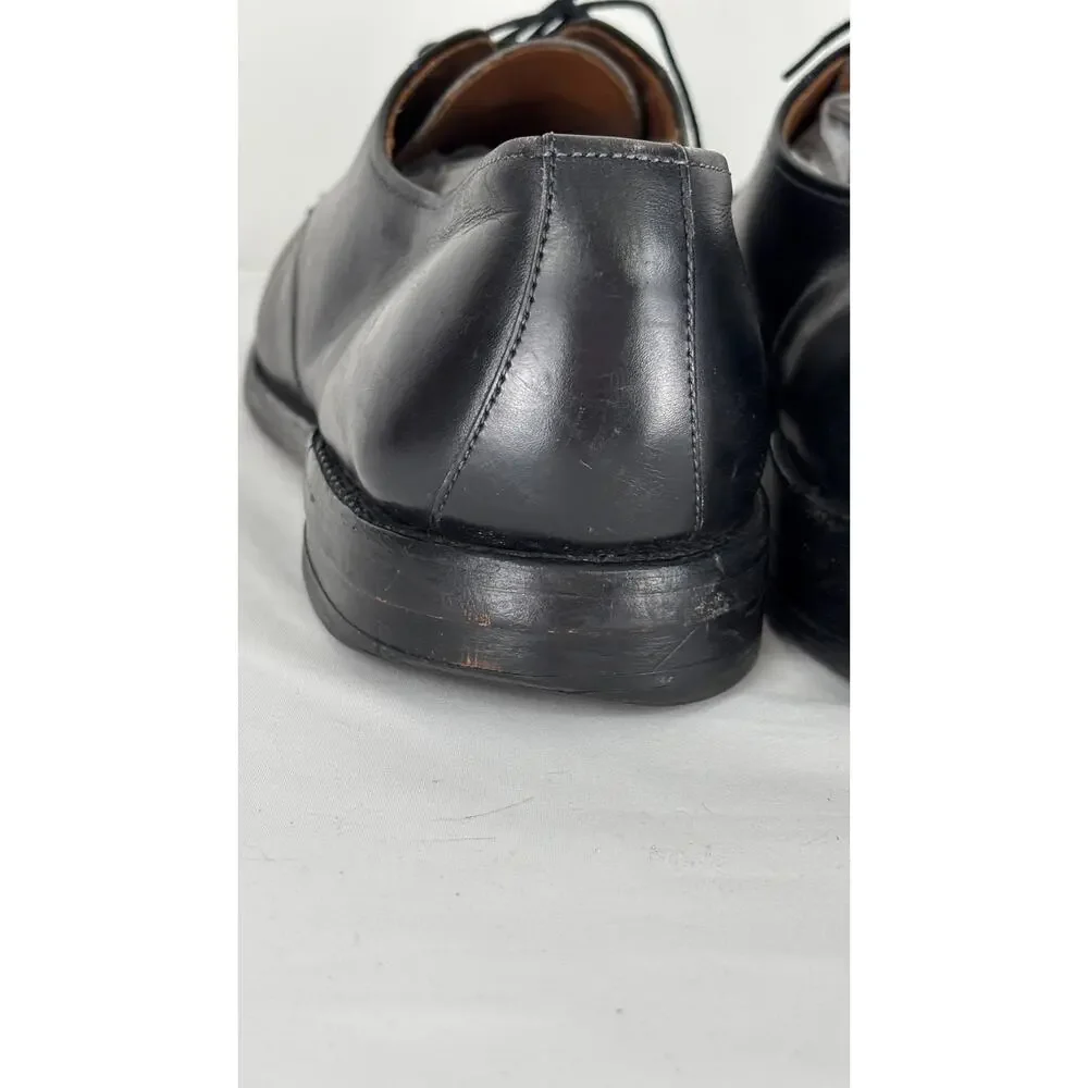 Allen Edmonds Bristol Black Leather Plain Toe Derby Dress Shoes Mens Size 12